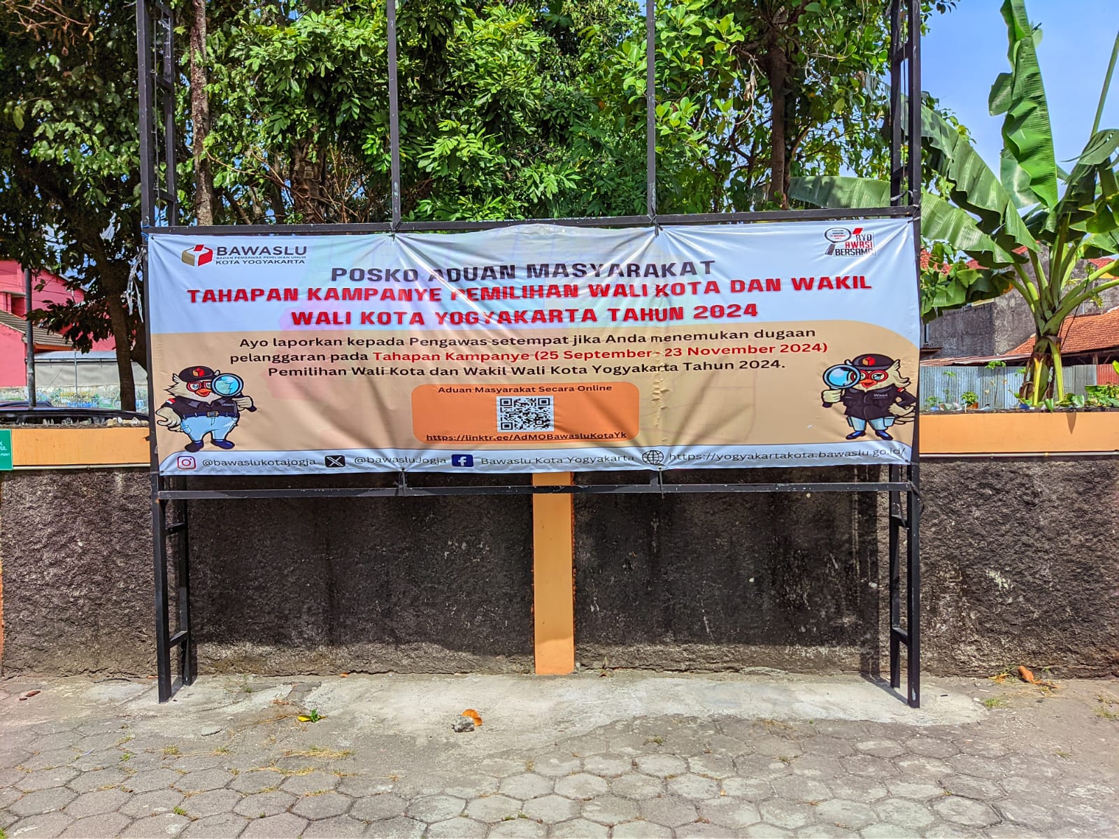 Bawaslu Kota Yogyakarta membuka Posko Aduan Masyarakat Tahapan Kampanye Pemilihan Walikota dan Wakil Walikota Yogyakarta Tahun 2024