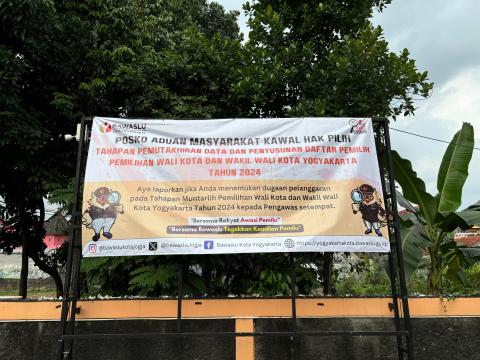 Bawaslu Kota Yogyakarta meluncurkan Posko Kawal Hak Pilih