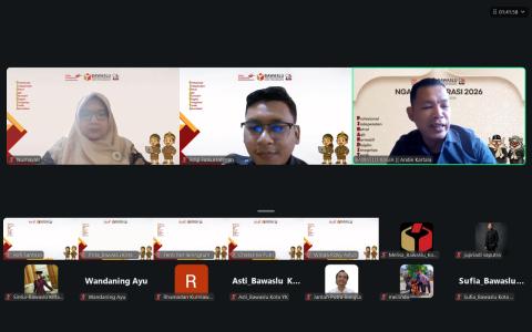 Kegiatan kajian hukum diikuti oleh seluruh pimpinan dan jajaran sekretariat Bawaslu Kota Yogyakarta