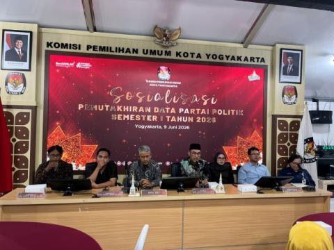 KPU Kota Yogyakarta memaparkan bahwa tahapan pemutakhiran data paratai politik dijadwalkan berlangsung hingga 25 Juni 2026