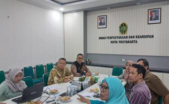 Bawaslu Kota Yogyakarta melakukan audiensi dengan Dinas Perpustakaan dan Kearsipan (DPK) Daerah Kota Yogyakarta