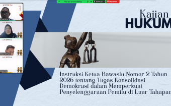 Bawaslu Kota Yogyakarta menyelenggarakan Kajian Hukum bertema “Pembahasan Surat Instruksi Ketua Bawaslu Nomor 2 Tahun 2026 tentang Tugas Konsolidasi Demokrasi dalam Memperkuat Penyelenggaraan Pemilihan Umum di Luar Tahapan” secara daring melalui Zoom Meeting