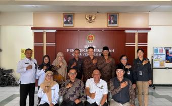 Bawaslu Kota Yogyakarta bersama KPU Kota Yogyakarta melaksanakan konsolidasi demokrasi ke Balai Dikmen Kota Yogyakarta